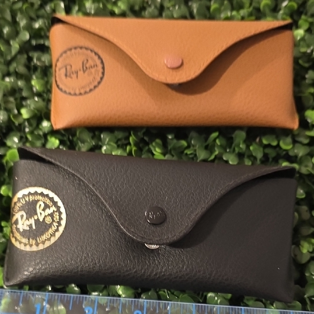 Ray-Ban Black and Tan Leather Cases - Picture 6 of 6